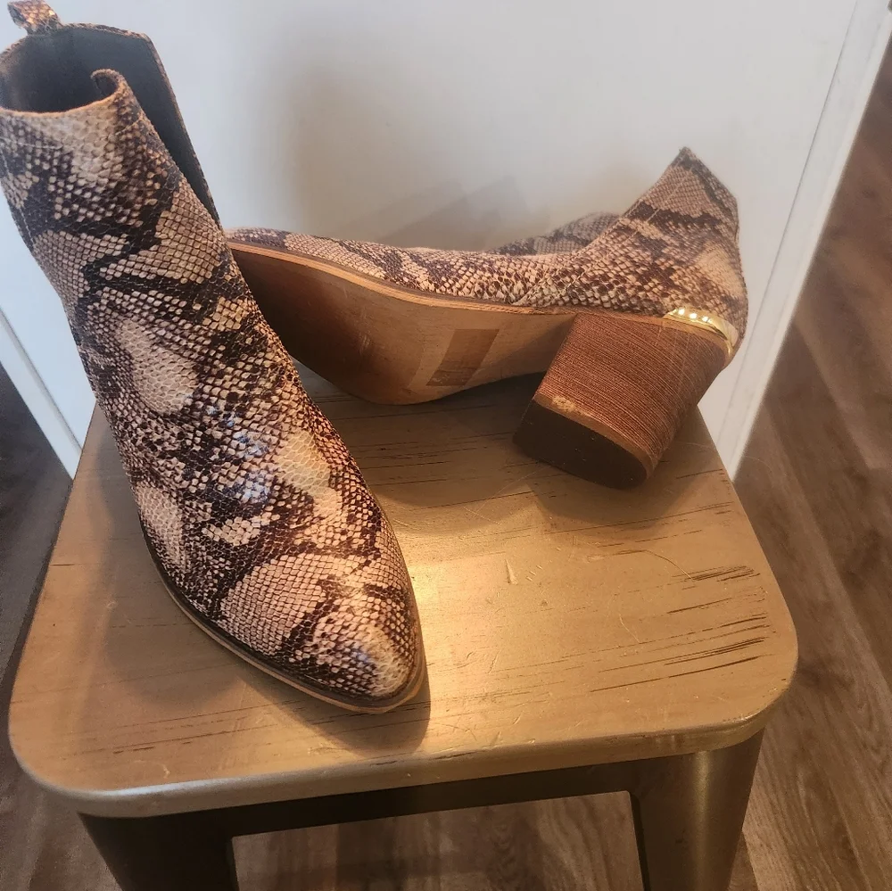 Pop Chantilly Snakeskin Booties